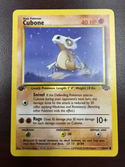 Cubone 50/64 Jungle 1st Edition WOTC Pokemon Card - Lightly Played - Image 1