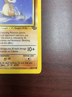 Cubone 50/64 Jungle 1st Edition WOTC Pokemon Card - Lightly Played - Image 5