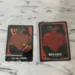 One Piece Devil Fruit Collection Vol. 3 Don Card and Sleeves Set New Sealed - Image 1