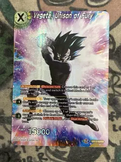 Dragon Ball Super History of Vegeta - Vegeta Unison of Fury Foil Card EX12-02 NM - Image 1