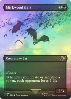 MTG - Mirkwood Bats - Borderless Foil - Lord of the Rings - Magic the Gathering - Image 1
