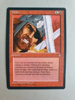 Melee , MTG Ice Age (1995), Uncommon Red Instant NM - Image 1