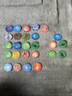 Rare Pokemon Tazos Walkers Lenticular Bundle Pikachu Vintage & Extras Used - Image 1