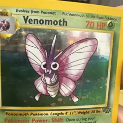 Pokemon TCG Venomoth Jungle 13/64 Holo Unlimited Holo Rare - LP - Image 3