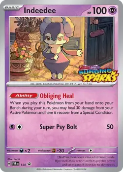 Pokemon Indeedee (154/227) Scarlet & Violet Black Star Promos LP HOLO - Image 1