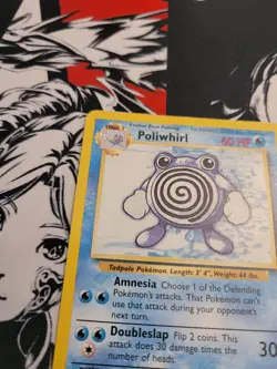 Pokemon TCG Poliwhirl Base Set 38/102 Regular Unlimited Uncommon - MP - Image 2