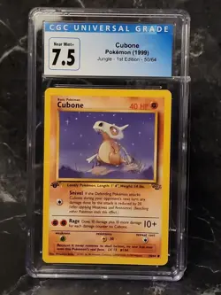 1999 1st Edition Pokemon Jungle Cubone #50, CGC 7.5 - Image 1