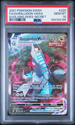 2021 POKEMON SWORD & SHIELD EVOLVING SKIES SECRET FULL ART/DURALUDON VMAX PSA 10 - Image 1