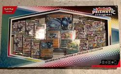 PRISMATIC EVOLUTIONS Lucario EX and Tyranitar EX Premium Collection Sam’s Club - Image 1