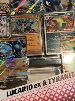 PRISMATIC EVOLUTIONS Lucario EX and Tyranitar EX Premium Collection Sam’s Club - Image 5