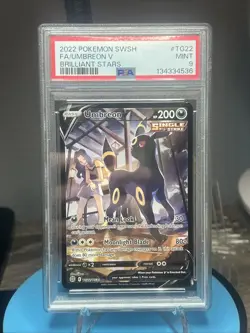 2022 Pokemon Sword And Shield Brilliant Stars Full Art Umbreon V TG22 PSA 9 - Image 1