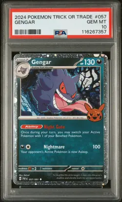 2024 POKEMON TCG TRICK OR TRADE #057 GENGAR PSA 10 - Image 1