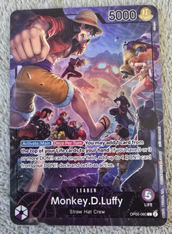 ART CARD ~ One Piece Monkey D Luffy PSA Magazine Promo Textured ENGLISH ~ ART - Image 1