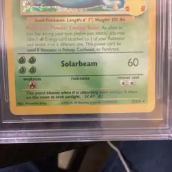 Pokemon TCG Venusaur Holo Rare Card 15/102 Base Set Unlimited - Image 3