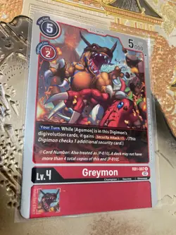 Digimon Card Game Single - RB1-007 R Greymon Resurgence Booster - Image 1