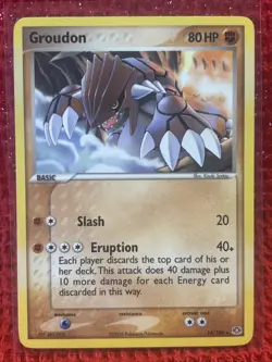 Groudon 14/106 2005 EX Emerald Pokemon Card TCG Nintendo Non Holo Rare - NM - Image 1