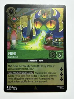 Fred - Giant-Sized Cold Foil Reign of Jafar 98/204 NM Lorcana Card - Image 1