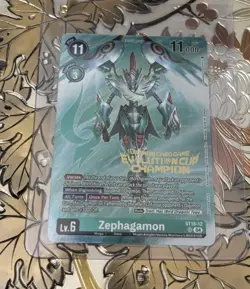 Digimon Card Game Zephagamon ST18-12 Evolution Cup Champion Card - Image 1