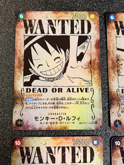 OP13 4 SET SP WANTED Monkey D. Luffy,Ace,Roger One Piece Card Games Japanese - Image 2