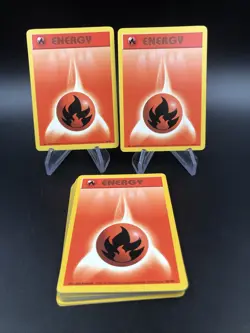 (20) Fire Energy 98/102 Shadowless Pokemon Card Base Set Common 1999 - Image 1