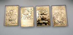 Pokemon 23K Gold Plated Trading Cards Lot of 4 With Ball 1999 Burger King - Image 3