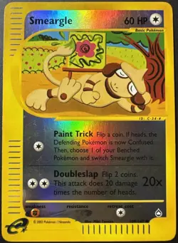 Pokemon TCG Smeargle 109/147 Aquapolis Reverse Holo Foil Card - Image 1