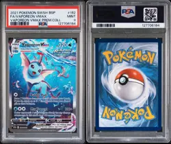 Pokemon Vaporeon VMAX SWSH182 Premium Collection Promo Full Art Card PSA 9 Mint - Image 3