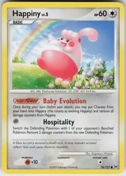 Pokemon TCG Happiny 76/127 Platinum Common card Normal - Image 1
