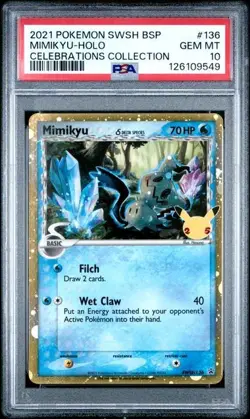 2021 Mimikyu (Delta Species) SWSH136 Sword & Shield Promo Cards Holo PSA 10 - Image 4