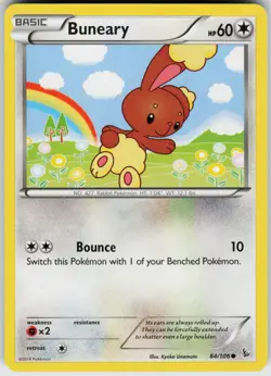 Pokemon Buneary 84/106 XY - Flashfire Normal card - Image 1