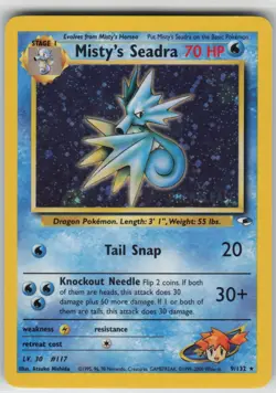 Pokemon Misty's Seadra (Prerelease) 009/132 WoTC Promo Promo card Holofoil LP - Image 1
