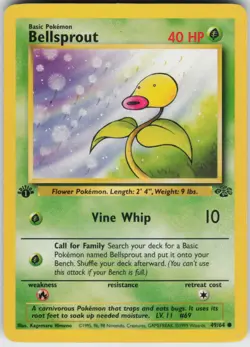 Pokemon TCG Bellsprout 49/64 Jungle Common card 1st Edition LP - Image 1