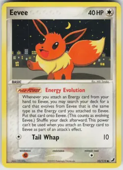 Pokemon TCG Eevee 55/115 Unseen Forces Common card Normal NM - Image 1
