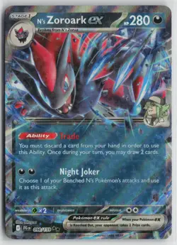 Pokemon N's Zoroark ex - 098/159 SV09: Journey Together Double Rare card - Image 1