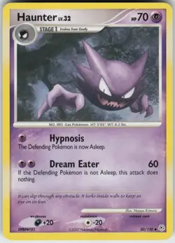 Pokemon TCG Haunter 50/130 Diamond and Pearl Uncommon card Normal - Image 1