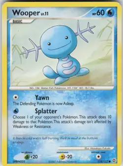 Pokemon TCG Wooper 118/132 Secret Wonders Common card Normal - Image 1