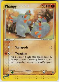 Pokemon TCG Phanpy 62/109 Ruby and Sapphire Common card Normal NM - Image 1