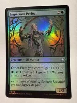 Imperious Perfect 0719 FOIL | Magic the Gathering | Foundations | Uncommon - Image 1
