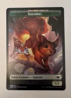 Foil - Squirrel Storm Crow Double-Sided Token - Unfinity (UNF) MTG Magic - Image 1