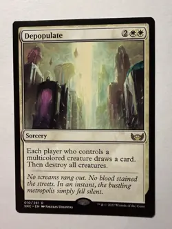 DEPOPULATE mtg NM-M Streets of New Capenna 1 Rare - Image 1