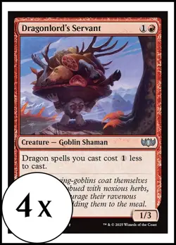 MTG - 4 x Dragonlord's Servant - Tarkir: Dragonstorm - Playset 4x x4 - Image 1