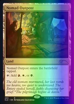 MTG Magic the Gathering Nomad Outpost (465/3004) Secret Lair Drop Series LP FOIL - Image 1
