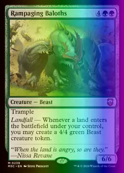 MTG Rampaging Baloths (239r/782) Modern Horizons 3 Commander LP FOIL - Image 1