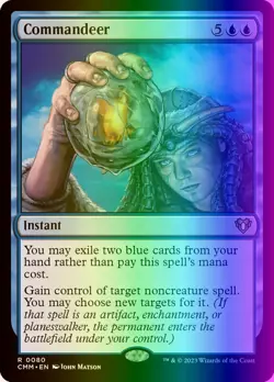 MTG Magic the Gathering Commandeer (80/1455) Commander Masters LP FOIL - Image 1