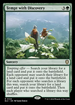 MTG Magic the Gathering Tempt with Discovery (124/401) Bloomburrow Commander LP - Image 1