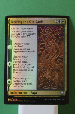 MTG KHM: Binding the Old Gods (Enchantment) Kaldheim Uncommon Foil 206/285 - Image 1