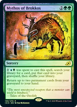 1x Mythos of Brokkos - Foil - Prerelease Promo MTG Prerelease/Game Day/Launch Pr - Image 1