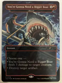 JAWS Abrade ✨ Borderless Rainbow 🌈 FOIL ✨ MTG NM Secret Lair (2179) - Image 1