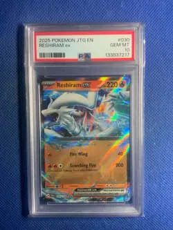 2025 Pokemon SV Journey Together JTG EN Reshiram ex #030/159 Psa 10 - Image 1