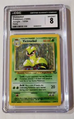 Vintage WOTC CGC 8 NM/Mint Victreebel 14/64 1999 Jungle - Unlimited Rare Holo - Image 1